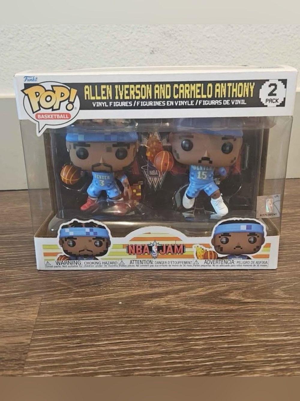 Allen Iverson and Carmelo Anthony 2 Pack Funko Pop! Basketball NBA Jam/ new.